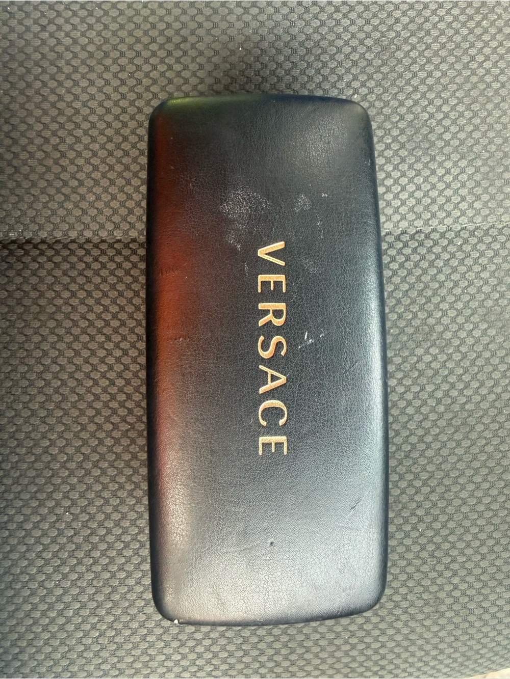Versace Black Eyewear Case with Gold Logo